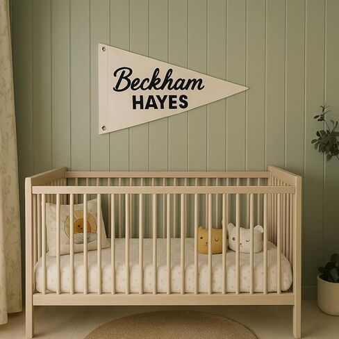 Personalized Baby Name Pennant Flag, Canvas Pennant for Wall Decor Nursery Decor Custom Name Banner for Kids Room Boho Nursery Party, Custom Name Banner Gift for Baby Shower Birthday Party in Saudi Arabia