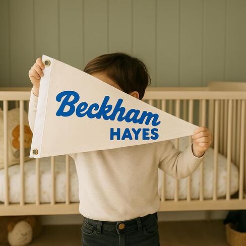 Personalized Baby Name Pennant Flag, Canvas Pennant for Wall Decor Nursery Decor Custom Name Banner for Kids Room Boho Nursery Party, Custom Name Banner Gift for Baby Shower Birthday Party in Saudi Arabia