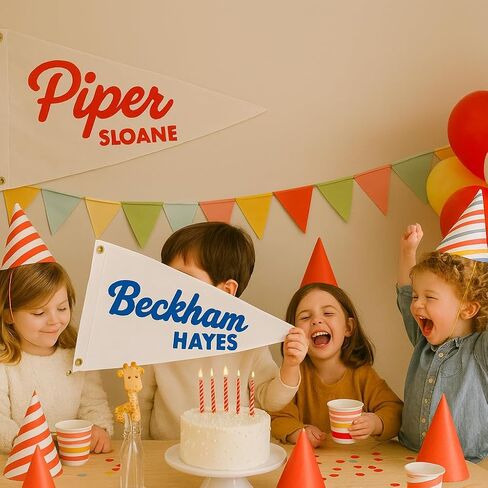 Personalized Baby Name Pennant Flag, Canvas Pennant for Wall Decor Nursery Decor Custom Name Banner for Kids Room Boho Nursery Party, Custom Name Banner Gift for Baby Shower Birthday Party in Saudi Arabia