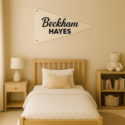 Personalized Baby Name Pennant Flag, Canvas Pennant for Wall Decor Nursery Decor Custom Name Banner for Kids Room Boho Nursery Party, Custom Name Banner Gift for Baby Shower Birthday Party in Saudi Arabia