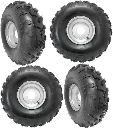 19x7-8 19x7x8 ATV Tyre & Rim Wheel Assembly-4 stud ، 8 "rem ، 4 ply bly ، 88mm (3.46") تباعد الترباس-بديل لـ ATV ، UTV ، GO KART ، عربة غولف ، عربات التي تجرها الدواب ، رباعي ، قصف العشب ، 4 عجلات (مجموعة من 4) in Kuwait