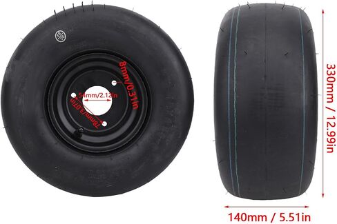 13x6.50 6 Tire Wheel Assembly, Rubber Tubeless Puncture Proof Tire with 3 Fixed Rim, with 6 Inch Wheel 4 Ply 480 lbs Capacity, for ATV UTV Quad Off Road Go Kart in Saudi Arabia