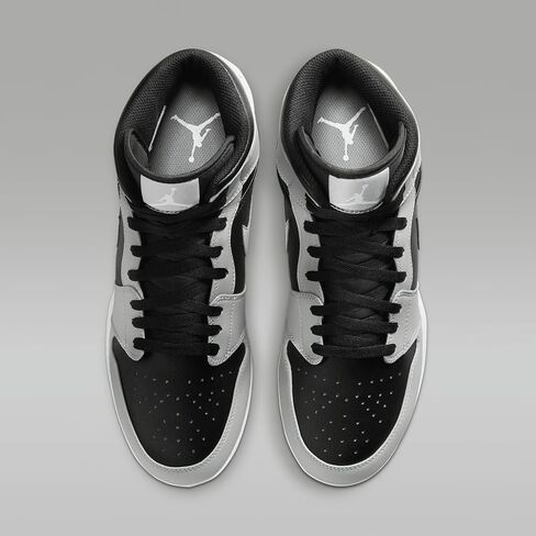 NIKE Jordan 1 Mid TD Men's Football Cleat (FJ6805-002, Black/Light Smoke Grey/Black/Light Smoke Grey) Size 9.5 in Saudi Arabia