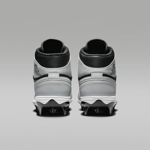NIKE Jordan 1 Mid TD Men's Football Cleat (FJ6805-002, Black/Light Smoke Grey/Black/Light Smoke Grey) Size 9.5 in Saudi Arabia