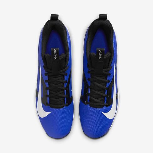 Nike Alpha Menace 4 Shark Football Cleats (FN0028-400, Hyper Royal/Metallic Silver/Midnight Navy/White) Size 12 in Saudi Arabia