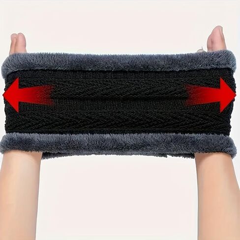 Winter Warmth 2 Piece Set Knit Beanie Neck Scarf, Beanies Winter Neck Gaiter Elastic Outdoor Accessories Cozy Knitted Fabric in Saudi Arabia