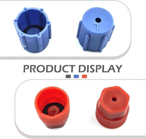 SLIMI 10 PCS Air Conditioning Pressure Caps, R134a AC High & Low Pressure Port Caps, R134a Leak-proof Air Conditioning Valve Cover Replacement, Universal for Most Cars (Blue & Red) in Saudi Arabia