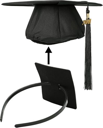 Graduation Cap Headband, Firm Anti-fall HairBand for Graduation Hat, Hat Accessories for Graduates, Students, Women (Grad Cap Not Included) in Kuwait