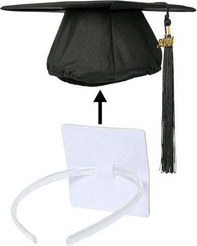 Graduation Cap Headband, Firm Anti-fall HairBand for Graduation Hat, Hat Accessories for Graduates, Students, Women (Grad Cap Not Included) in Kuwait
