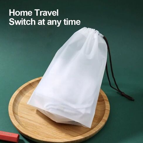 5 PCS Clear Shoe Bags for Travel, 15.7" x 11.8" Clear Travel Shoe Bags for Packing with Drawstring, Waterproof Dustproof Portable Storage Bags Travel Essentials for Men and Women in Saudi Arabia