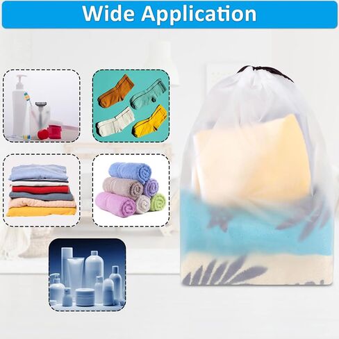 10 PCS Large Clear Shoe Bags for Travel, 11.8" x 15.7" Drawstring Travel Shoe Bags for Trip Cruise Travel Essentials Shoe Storage Bag in Saudi Arabia