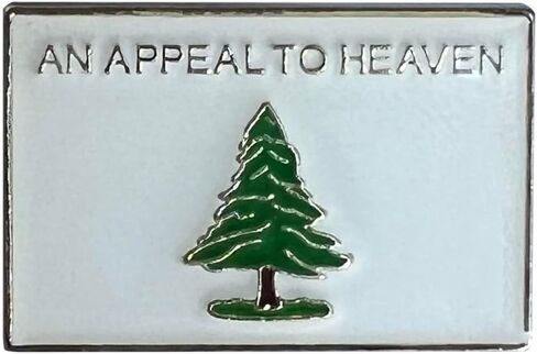 Wholesale Pack of 12 An Appeal To Heaven With Grass Rectangle Motorcycle Hat Cap lapel Pin in Saudi Arabia