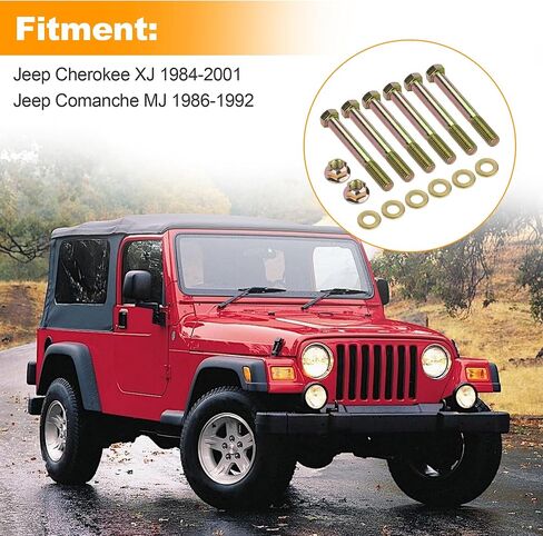 Rear Leaf Spring and Shackle Bolts Compatible with Jeep Cherokee XJ 1984-2001,Comanche MJ 1986-1992 in Saudi Arabia