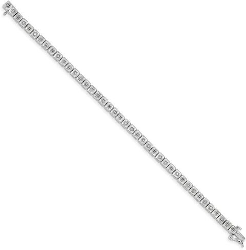 Solid 925 Sterling Silver Rhodium Plated Diamond Bracelet in Saudi Arabia