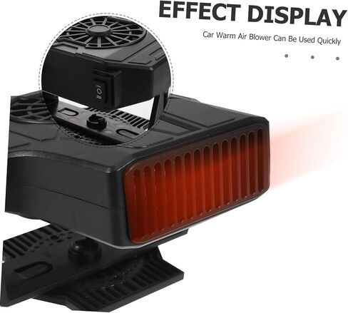 Pretyzoom 12V محمولة سخان السيارة مروحة تسخين سريع الزجاج الأمامي ضبابي -فوج لقيادة البناء لجميع أنواع المركبات in Saudi Arabia