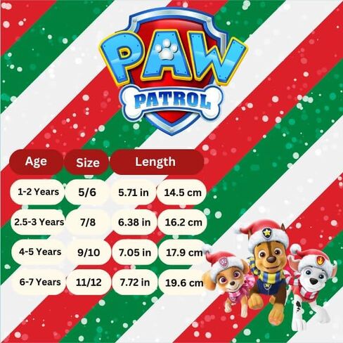 Josmo Minnie Mouse Paw Patrol Cars Christmas Slippers for Girls and Boys - Kids Cozy Plush Holiday Winter Santa Hat House Shoes (Sizes: 5-10 Toddlers / 11-12 Little Kids) in Saudi Arabia