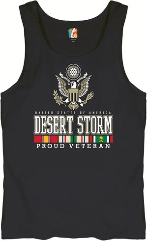 Desert Storm Proud Veteran Tank Top American Army Gulf War Operation Served DD 214 Veterans Day Patriot Men's Top in Saudi Arabia