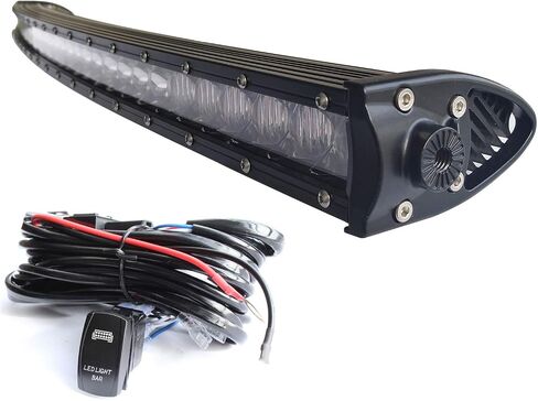 LED LID LIGHT BAR 25 INCH 120W صف واحد على الطريق على الطريق SPOT SPOT COMBO IP 67 WATROPROOT FOG أضواء القيادة LED إضاءة القوارب تبديل الأسلاك مجموعات الأسلاك in Kuwait