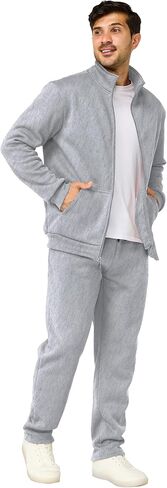 Men's Tracksuits Casual Sweatsuit 2 Piece Full Zip Sweatshirt and Sweatpants Set Athletic Jogging Suit in Saudi Arabia