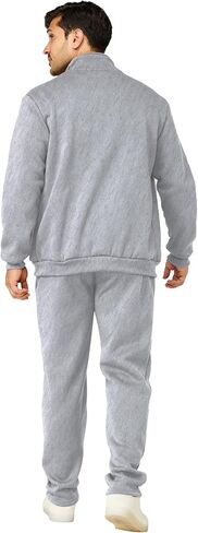 Men's Tracksuits Casual Sweatsuit 2 Piece Full Zip Sweatshirt and Sweatpants Set Athletic Jogging Suit in Saudi Arabia