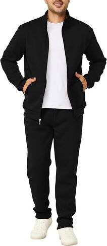 Men's Tracksuits Casual Sweatsuit 2 Piece Full Zip Sweatshirt and Sweatpants Set Athletic Jogging Suit in Saudi Arabia