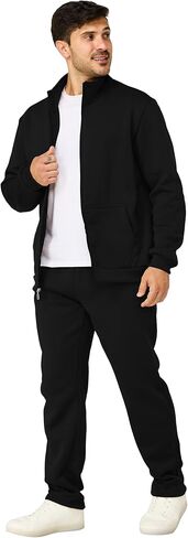 Men's Tracksuits Casual Sweatsuit 2 Piece Full Zip Sweatshirt and Sweatpants Set Athletic Jogging Suit in Saudi Arabia