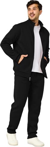 Men's Tracksuits Casual Sweatsuit 2 Piece Full Zip Sweatshirt and Sweatpants Set Athletic Jogging Suit in Saudi Arabia
