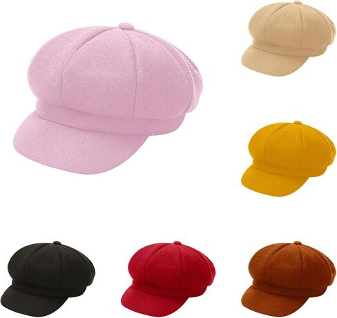 نساء القبعة Newsboy قبعة Bert Beret 8 لوحات Cabbie Sailor Hats خمر قبعات Newsboy Fiddler للنساء الفتيات in Kuwait
