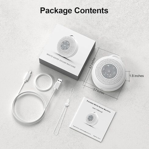 White Noise Machine, Portable Sound Machine with 2000mAh Battery, 21 Soothing Sound Machine for Baby Kids Adults Sleeping, Sound Therapy Sleep Aid with Timer and Child Lock for Home Travel Nursery in Saudi Arabia