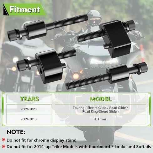 1inch &1.5inch Driver Floorboard Extensions, Floorboard Spacer Extenders Kit Fit for Harley Touring Street Glide Road Glide Road King 2009-2024 FL Trikes Include Bolts and Spacers, Black in Saudi Arabia