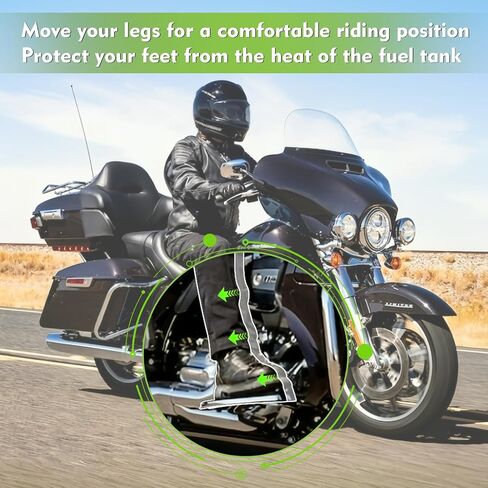 1inch &1.5inch Driver Floorboard Extensions, Floorboard Spacer Extenders Kit Fit for Harley Touring Street Glide Road Glide Road King 2009-2024 FL Trikes Include Bolts and Spacers, Black in Saudi Arabia