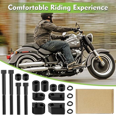 1inch &1.5inch Driver Floorboard Extensions, Floorboard Spacer Extenders Kit Fit for Harley Touring Street Glide Road Glide Road King 2009-2024 FL Trikes Include Bolts and Spacers, Black in Saudi Arabia