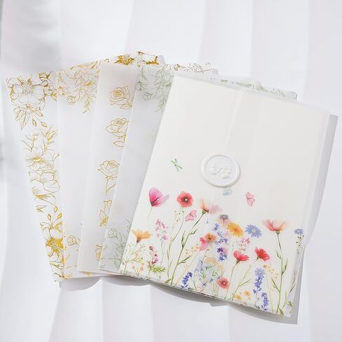 100 حزمة من سترات Vellum الفاخرة المطوية مسبقًا لدعوات 5 × 7، وسترات من ورق Vellum الشفاف مقاس 5 × 7، ولفائف دعوات زفاف من ورق Vellum بوزن 115 جرامًا في المتر المربع، وسترة دعوات زفاف (نمط وردة من رقائق الذهب) in Kuwait