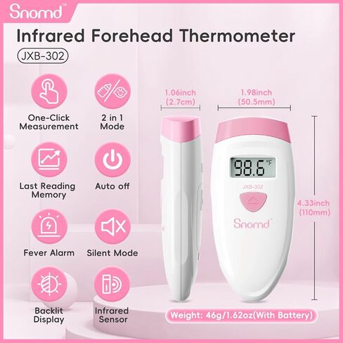 Digital Non-Contact Infrared Forehead Thermometer for Adults and Kids, 3 in 1 Medical Thermometer for Baby with Backlight LCD Screen in Kuwait