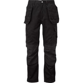 Mens Work Trousers Cargo Semi Elasticated Waist YKK Zip Multi-Pocket with Cordura Knee Pad Pockets - Render Pro in Saudi Arabia