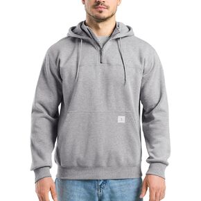 HISEA Men's Fleece Work Hoodies, Water Resistant Hooded Sweatshirt, Heavyweight Quarter Zip Winter Insulated Pullover in Saudi Arabia