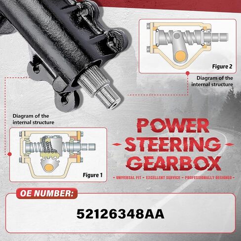 27-8417 Power Steering Gearbox Gear Box Compatible with Jeep Wrangler 2007-2017, Wrangler JK 2018, Sport Utility 4-Door Only, Replace OE 52126348AD in Saudi Arabia