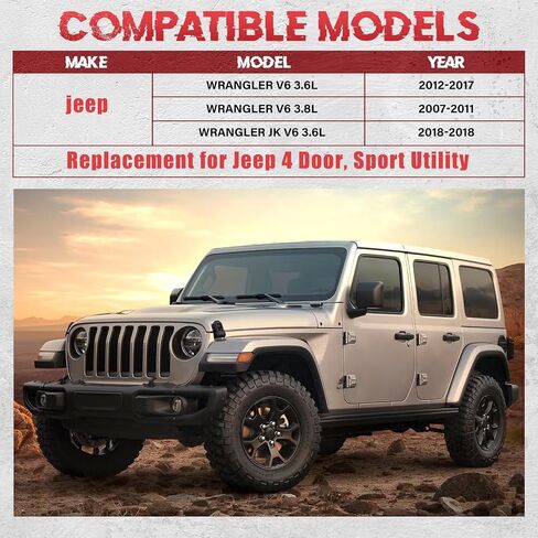 27-8417 Power Steering Gearbox Gear Box Compatible with Jeep Wrangler 2007-2017, Wrangler JK 2018, Sport Utility 4-Door Only, Replace OE 52126348AD in Saudi Arabia