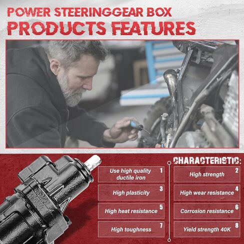 27-8417 Power Steering Gearbox Gear Box Compatible with Jeep Wrangler 2007-2017, Wrangler JK 2018, Sport Utility 4-Door Only, Replace OE 52126348AD in Saudi Arabia
