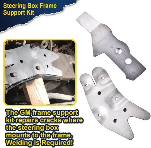 CHEDA Steering Box Frame Support Kit, Compatible with 73-87 Chevy GMC | C/K Pickup,Grey in Saudi Arabia