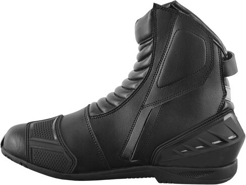 Motorcycle Leather Shoes for Men Anti-Slip Protective Boots with Ankle Support CE Approved Non-Slip Rubber Sole in Kuwait