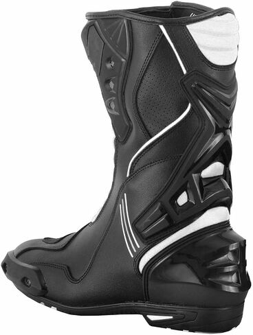 Men's Motorcycle Shoes Leather Motorbike Boots with Ankle Support Non-Slip Sole Reinforced Foot Protective Motocross Boots Rubber Sole in Kuwait