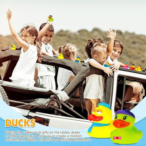 100 Packs Assortment Rubber Ducks Bath Toy Assorted Mini Rubber Duck Toy Squeak Duck Bath Toy Floating Bathtub Toys for Teens Girls Boys Birthdays Gifts, Bath Time, Summer Beach and Pool Activity in Saudi Arabia