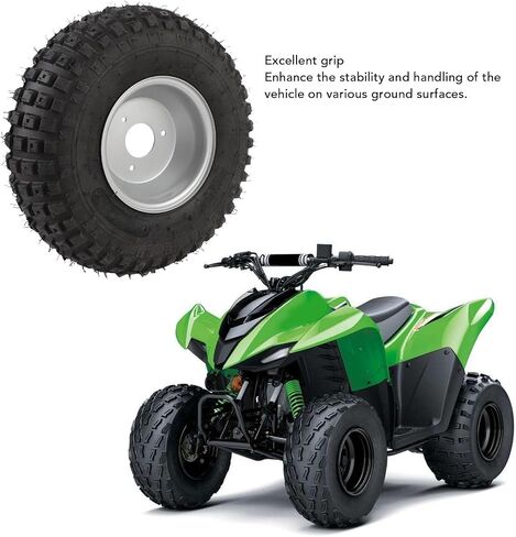 16x8-7 GO KART الإطارات والعجلة ، 7 بوصات إطارات ATV UTV على الحافات ، 3 العروة ، قبضة الطريق ممتازة ، لربعة adv go kart utv خارج الطريق جزازة الطريق in Saudi Arabia