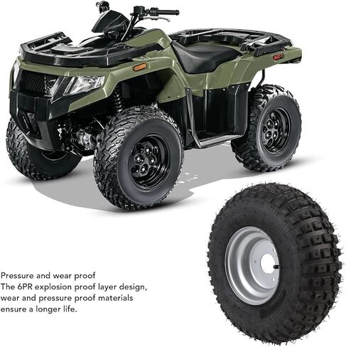 16x8-7 GO KART الإطارات والعجلة ، 7 بوصات إطارات ATV UTV على الحافات ، 3 العروة ، قبضة الطريق ممتازة ، لربعة adv go kart utv خارج الطريق جزازة الطريق in Saudi Arabia