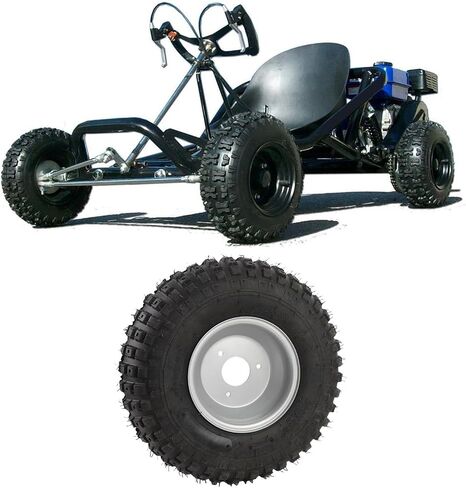 16x8-7 GO KART الإطارات والعجلة ، 7 بوصات إطارات ATV UTV على الحافات ، 3 العروة ، قبضة الطريق ممتازة ، لربعة adv go kart utv خارج الطريق جزازة الطريق in Saudi Arabia