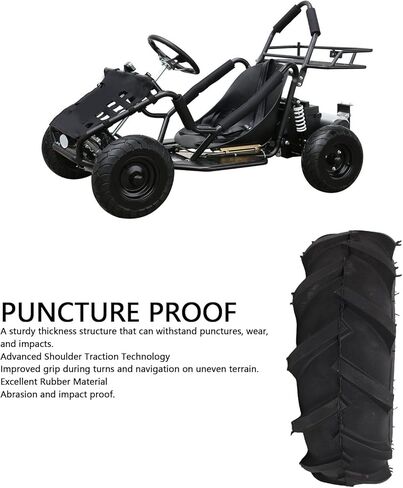 13x5-6 ATV Wheels, 6 Inch ATV Go Kart Tires and Rims, Lawn Mower Wheels with Rim Assembly, 3 Holes, for Quad Off Road Go Cart Mini Bike in Kuwait