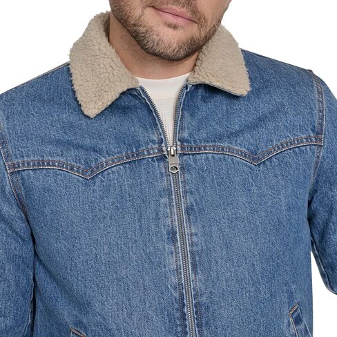 Levi's Men's Denim Western Jacket with Sherpa Lined Collar in Saudi Arabia