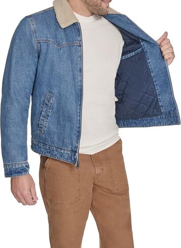 Levi's Men's Denim Western Jacket with Sherpa Lined Collar in Saudi Arabia