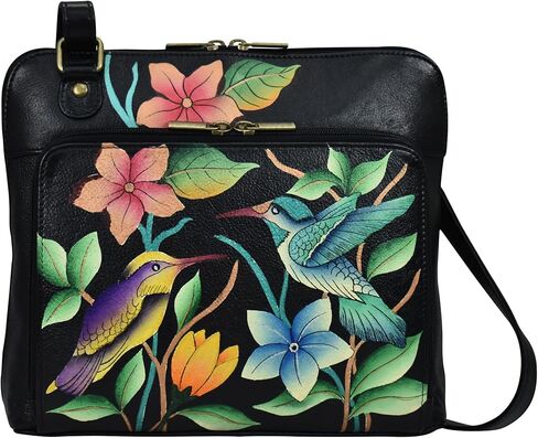 Anna by Anuschka Handpainted Leather Women's Zip Around Organizer Cross Body in Saudi Arabia